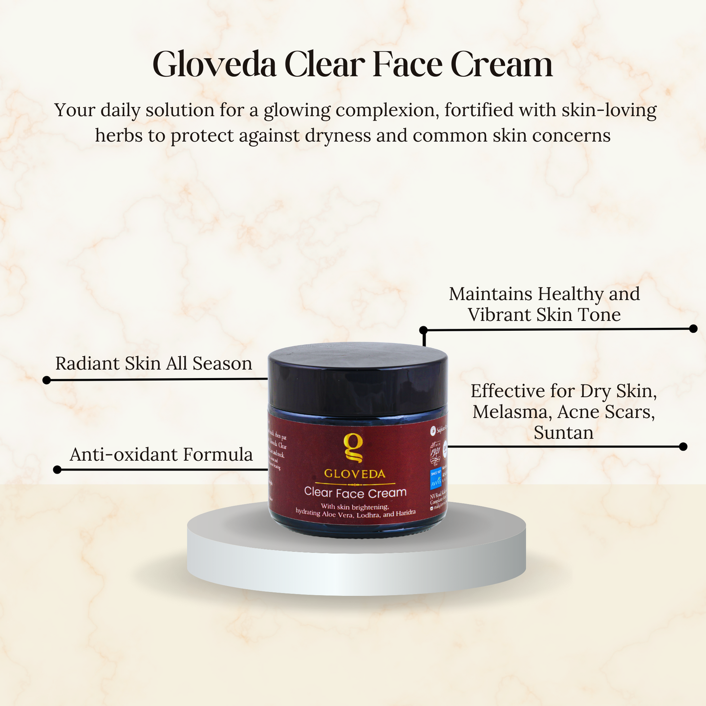 Gloveda Clear Face Cream (Night Cream)